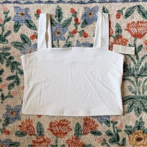 Abercrombie & Fitch White Square Neck Tank Top